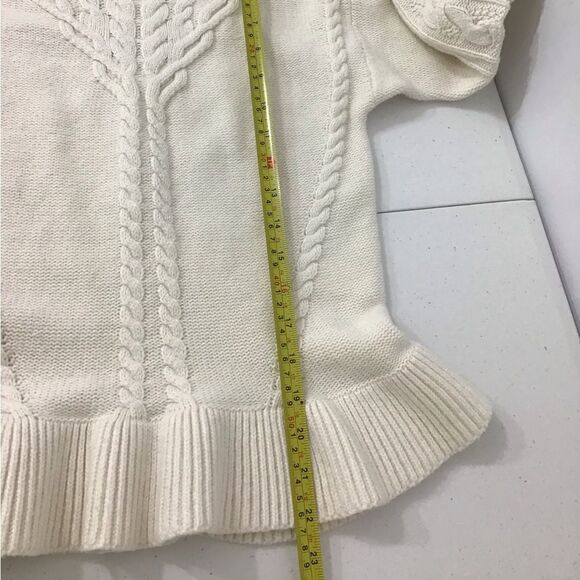 Kate Spade New York Neutral Pullover Knit White Cable Knit Sweater - Picture 9 of 13